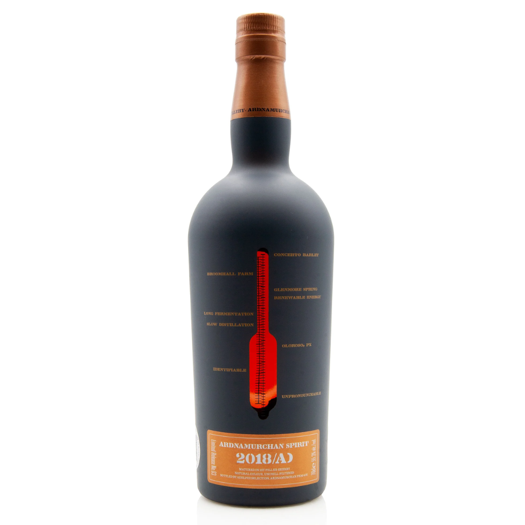 Ardnamurchan Spirit 2018 Scotch Whisky bottle in the white background