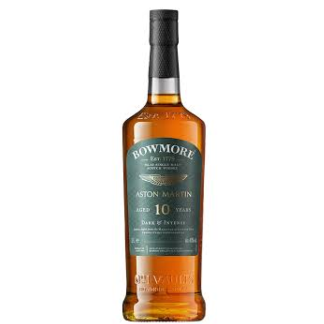 Bowmore 10 Aston Martin Edition 7 Whisky bottle in the white background