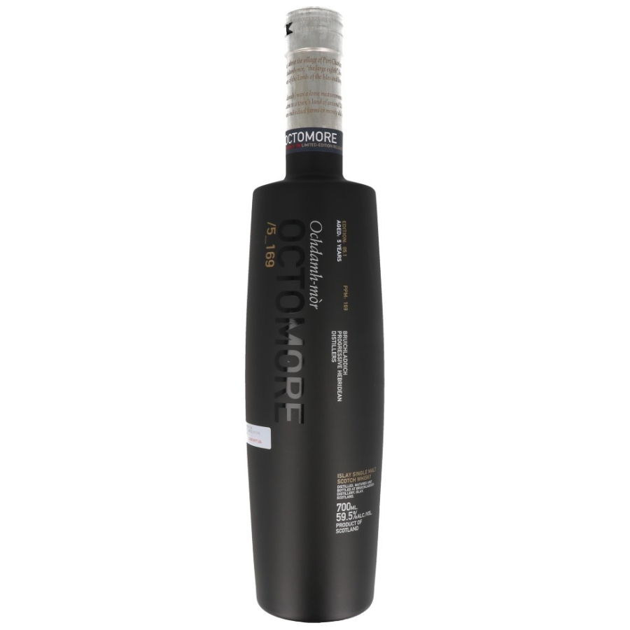 Octomore 5.1 5 Year Old single malt whisky bottle