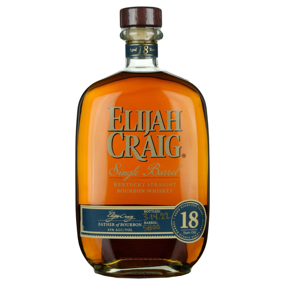 Elijah Craig 18 Year Old Single Barrel 5800 Bottled 2022