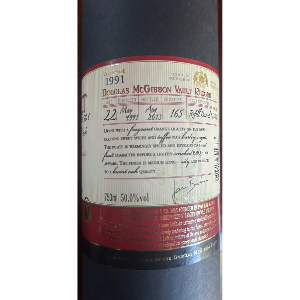 Glen Scotia 22 Year Old The Vault Label