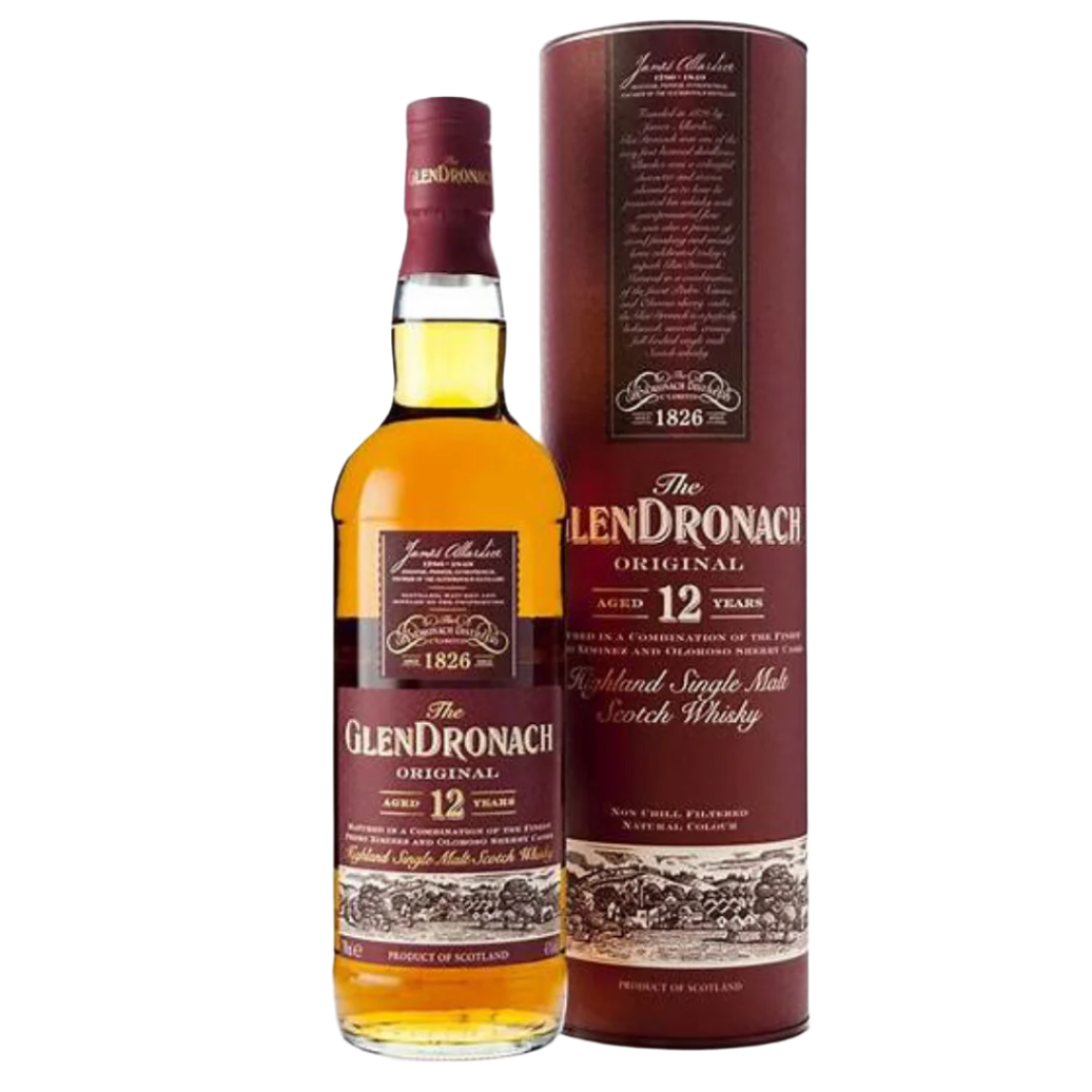 Glendronach 12 Billy Walker single malt whisky bottle and box
