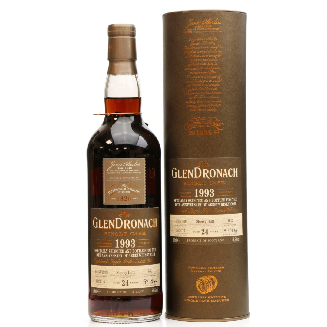 Glendronach 24Year Old 1993 Abbey Whisky 10th Anniversary box