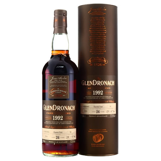Glendronach 26 Year Old 1992 Abbey Whisky 10th Anniversary bottle and box