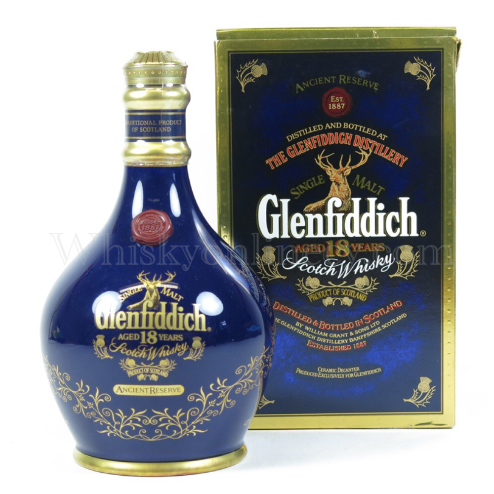 Glenfiddich 18 Year Old Ancient Reserve Blue Decanter