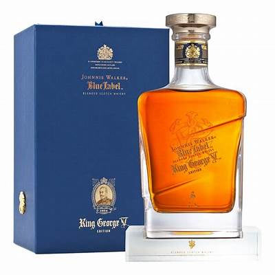 Johnnie Walker Blue King George bottle and box