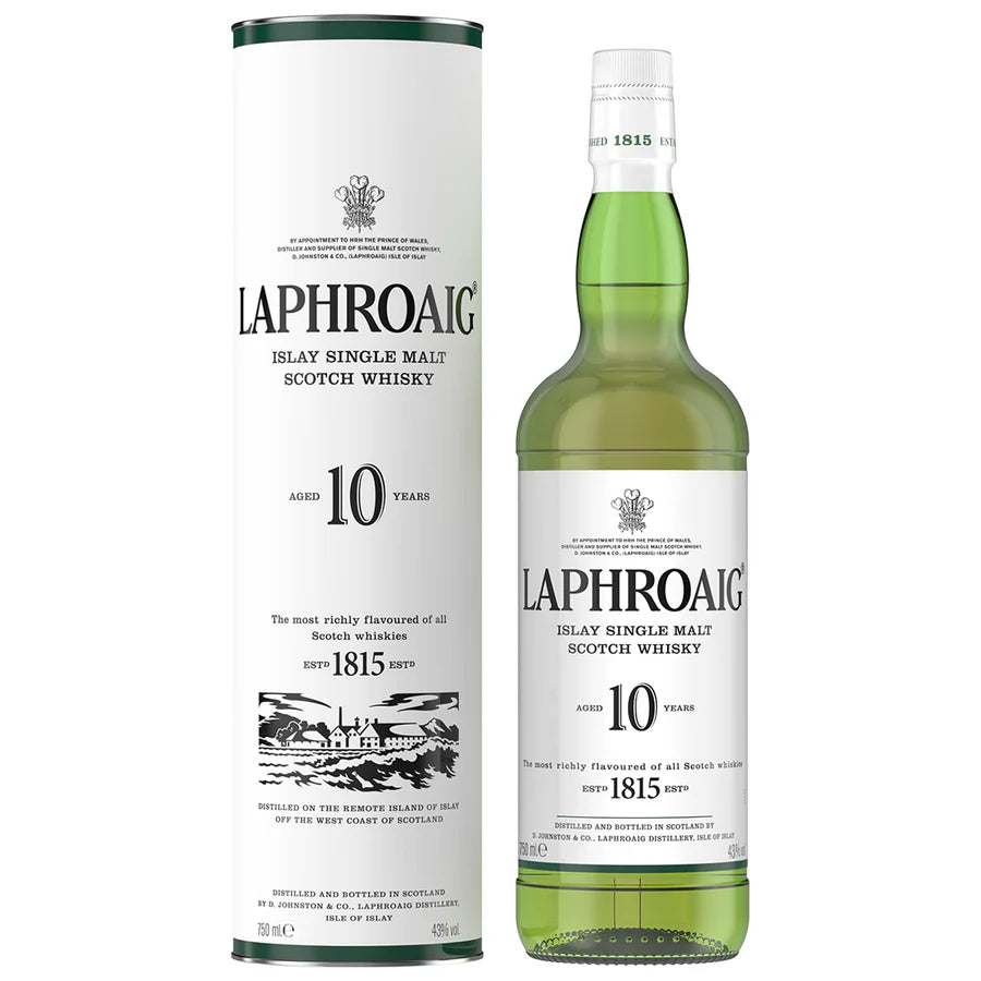 Laphroaig 10 Years Scotch Whisky and Box
