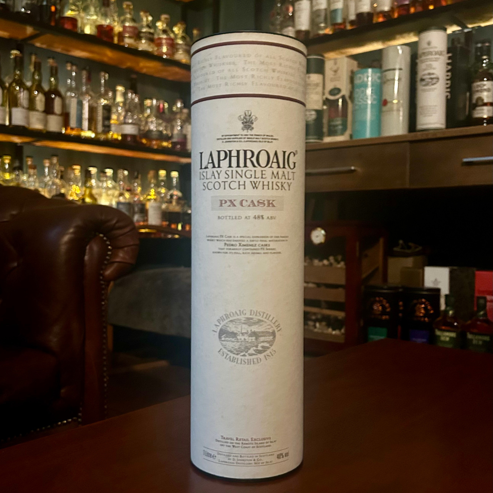 Laphroaig PX Cask Single Malt Whisky Tube BAR