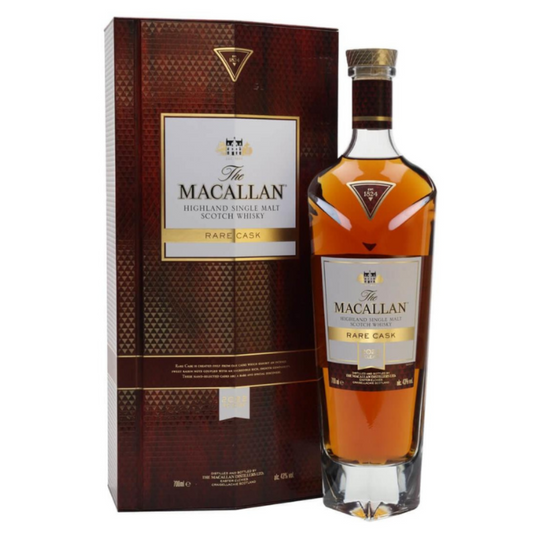 Macallan Rare Cask 2022 box and bottle in the white background