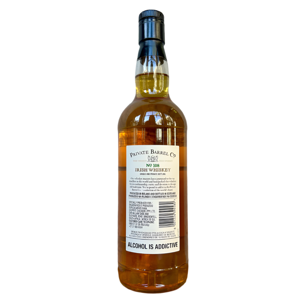 Private Barrel Irish Whiskey No.108 bottle