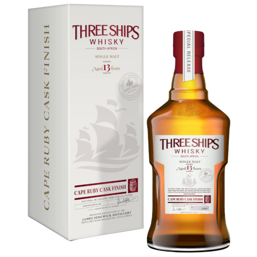 Three Ships 13 Years Cape Ruby Cask Finish South African Whisky