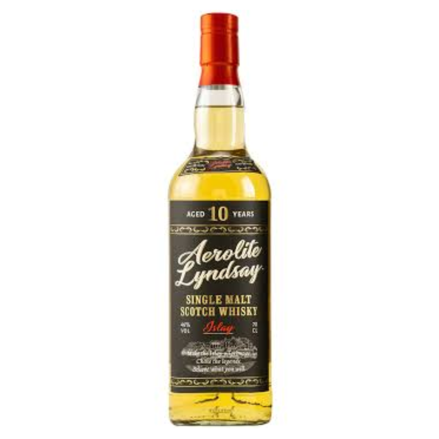 Bottle of Aerolite Lyndsay Single Malt Scotch Whisky on a white background