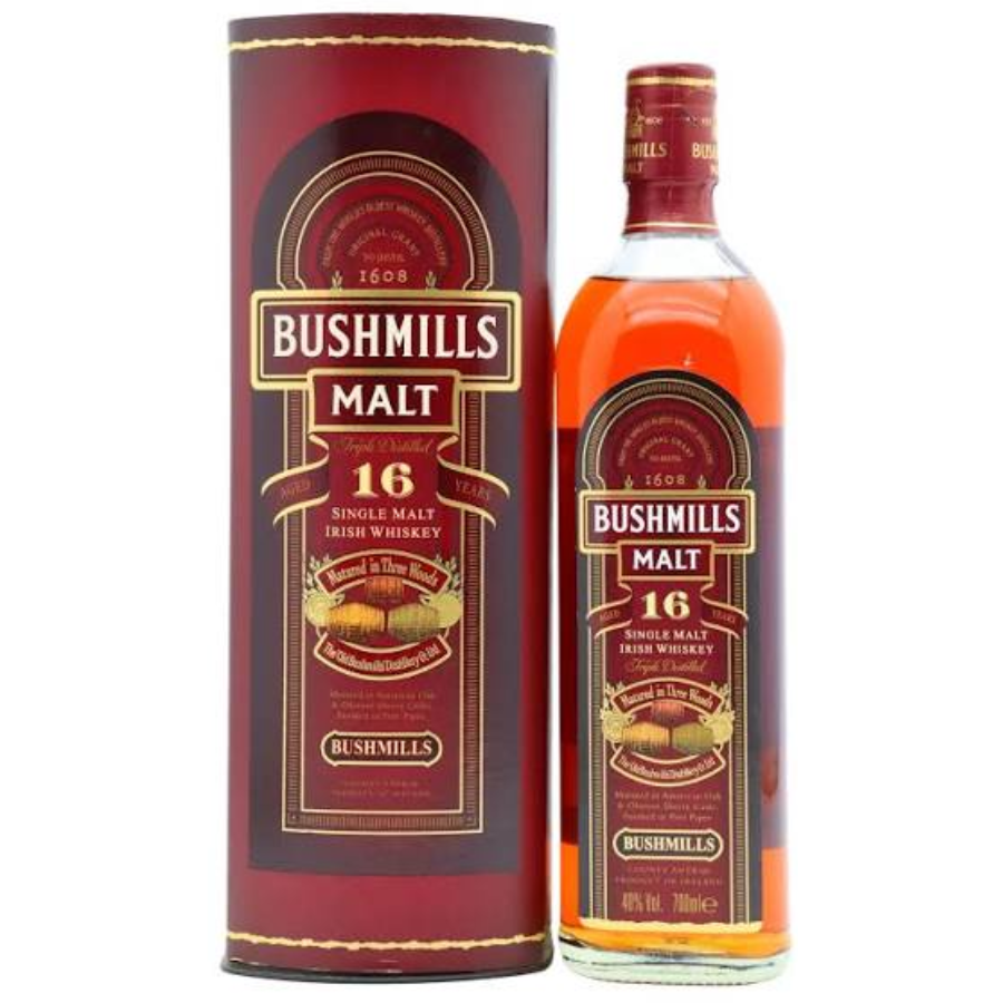 Bushmills 16 Year Old late 1990s vintage presentation 750ml 43% ABV with original box