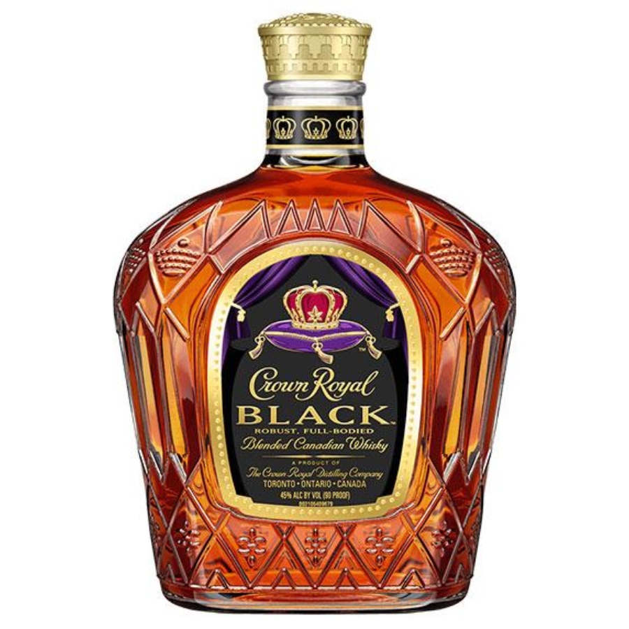 Crown Royal Black Canadian Whisky bottle