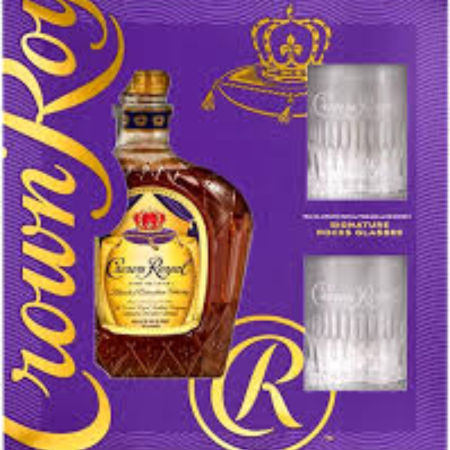 Crown Royal Fine De Luxe Whisky Gift set with box