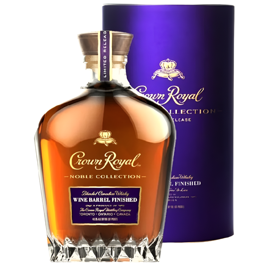 Crown Royal Wine Barrel Finished Whisky Bottle and Box