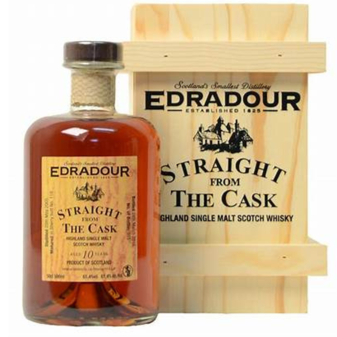 Edradour Straight from the cask Bottle in the white background