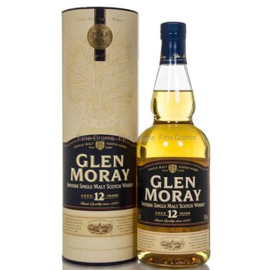 Glen Moray 12 Year Old Speyside Single Malt Scotch Whisky bottle