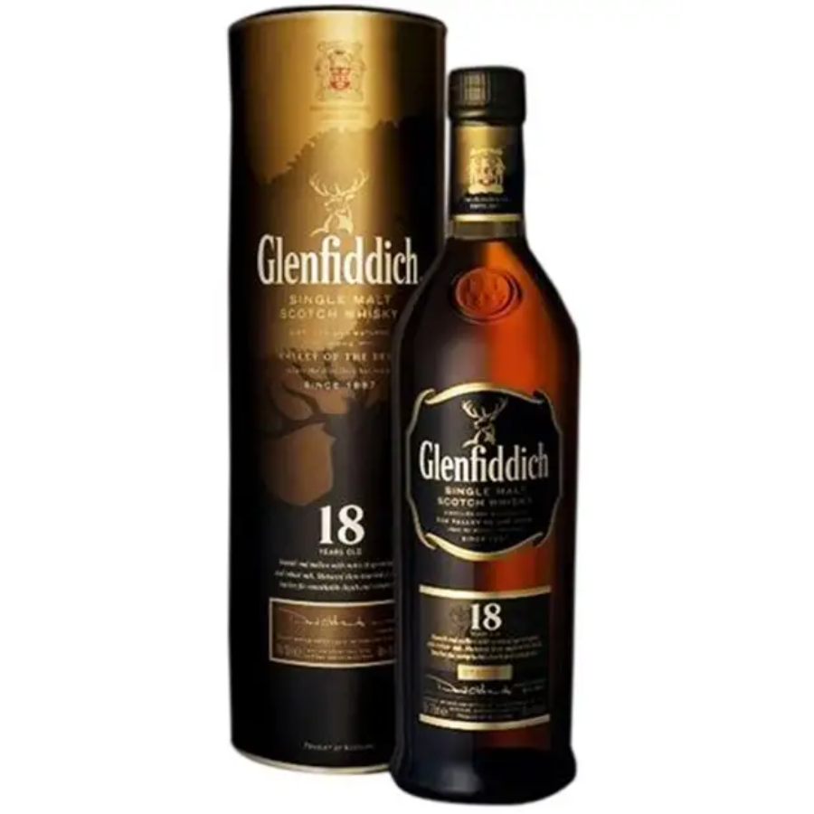 Glenfiddich 18 Year Old 2000s vintage presentation 750ml 43% ABV with original box