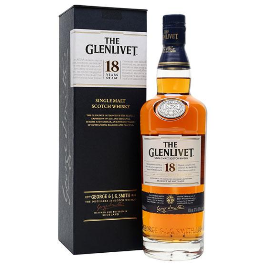 Glenlivet 18 Year Old Older Presentation Single Malt Scotch Whisky
