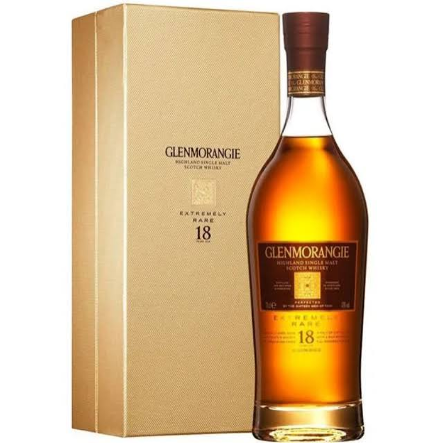 Glenmorangie 18 Year Old original gold display presentation case