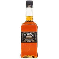 A bottle of Jack Daniel's Bonded Sour Mash whiskey with a label displaying the brand and product name.