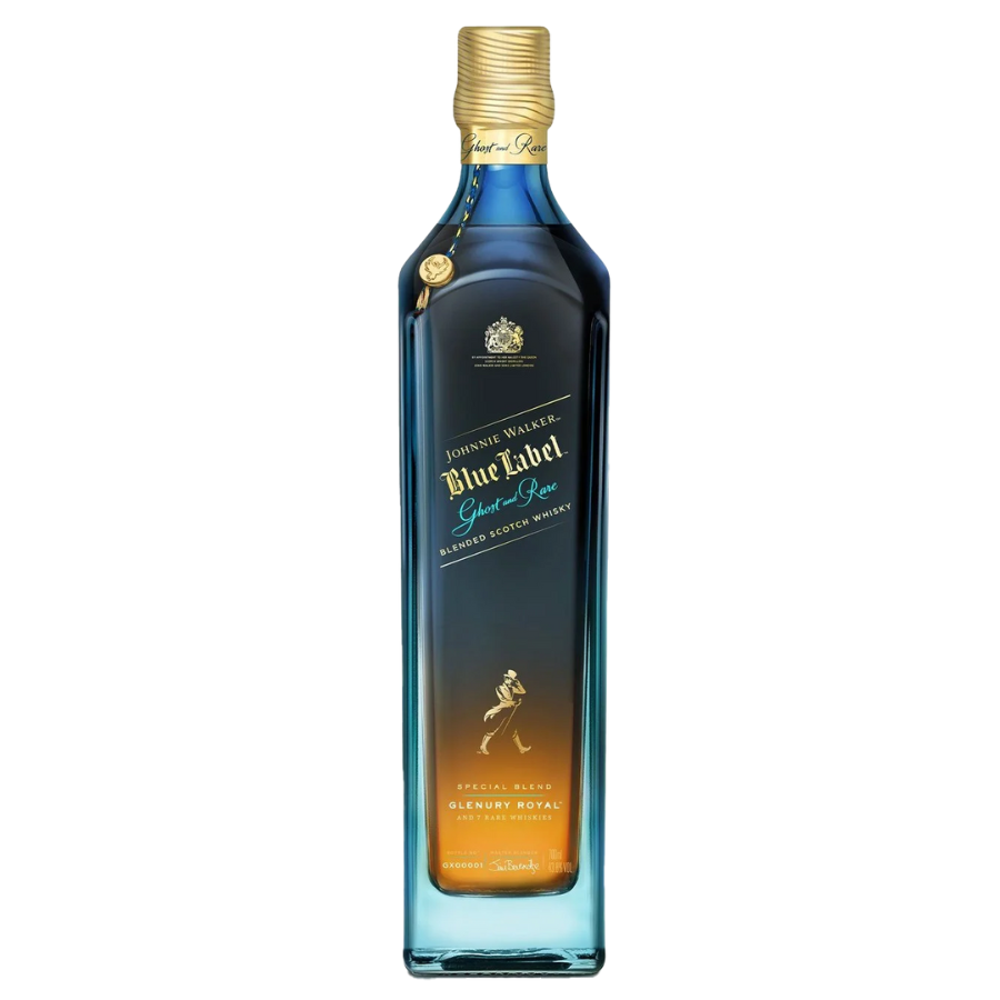 Johnnie Walker Blue Label Ghost & Rare Glenury Royal bottle