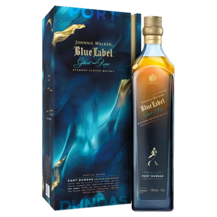 Johnnie Walker Ghost and Rare Port Dundas bottle with box