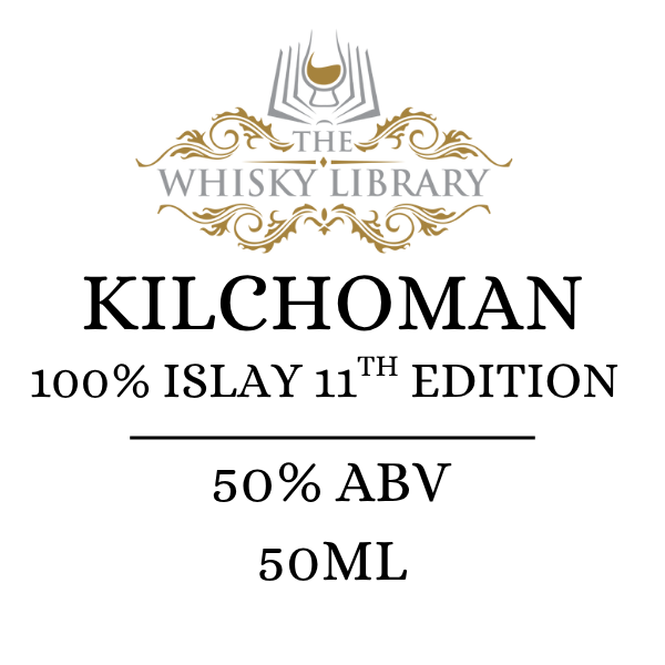 Kilchoman whisky label from The Whisky Library on a white background