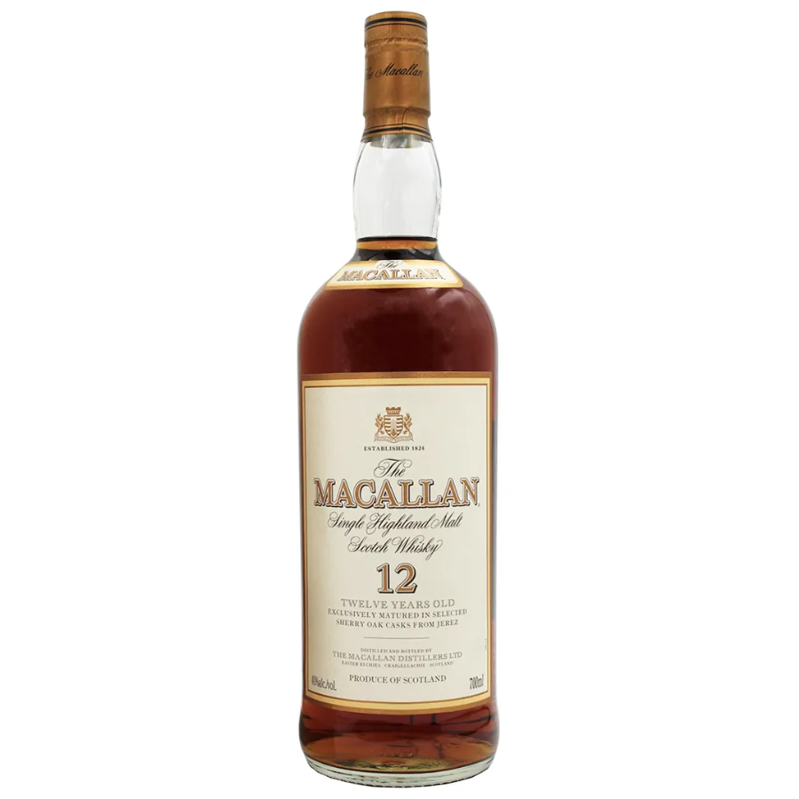The Macallan 12 Year Old Sherry Oak 1990s vintage Speyside single malt Scotch whisky 750ml 43% bottle