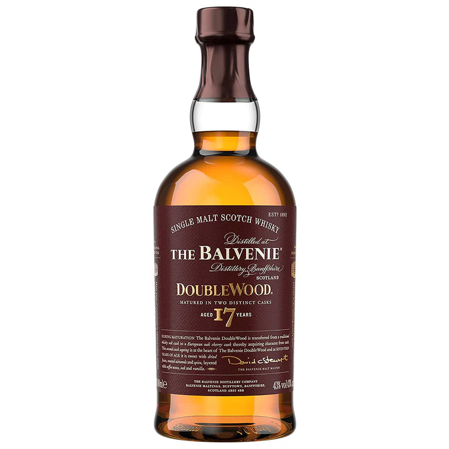 Balvenie 17 Double Wood bottle in the white background