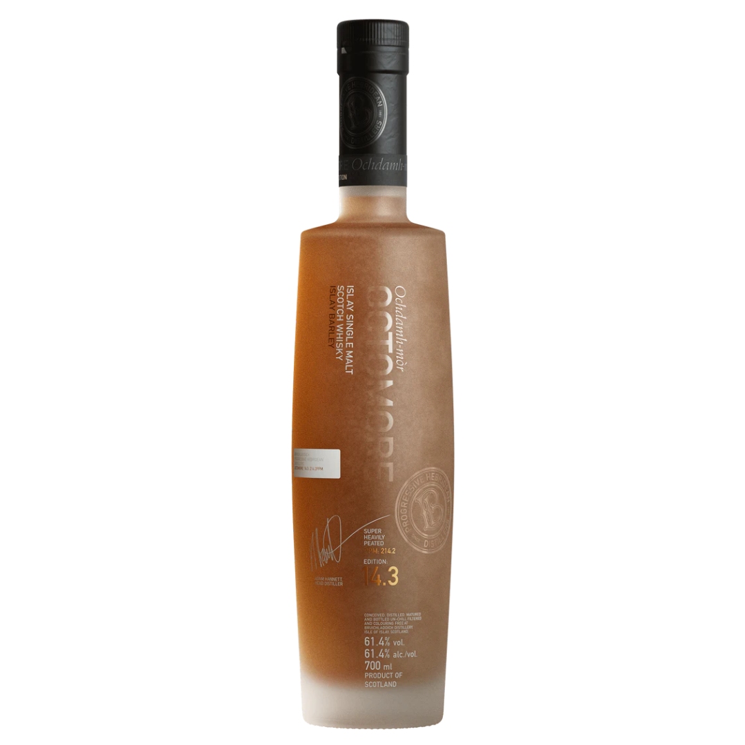 Bruichladdich Octomore 14.3 bottle in the white background