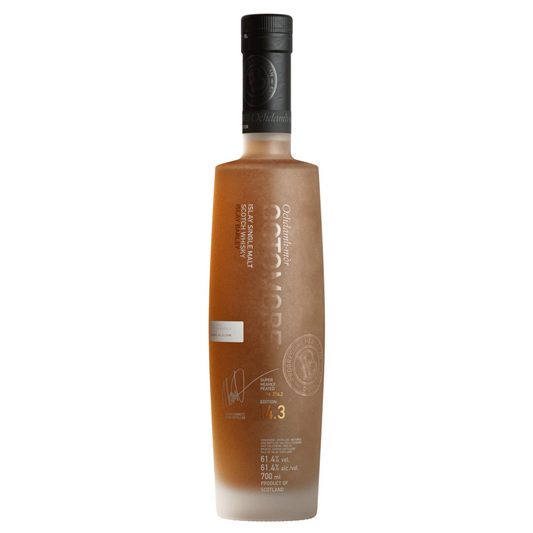 Bruichladdich Octomore 14.3 bottle in the white background