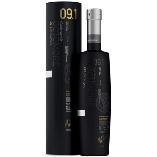 Octomore 09.1 5 Year Old single malt whisky with box