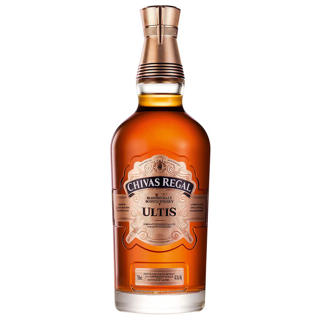 Chivas Ultis bottle in the white background