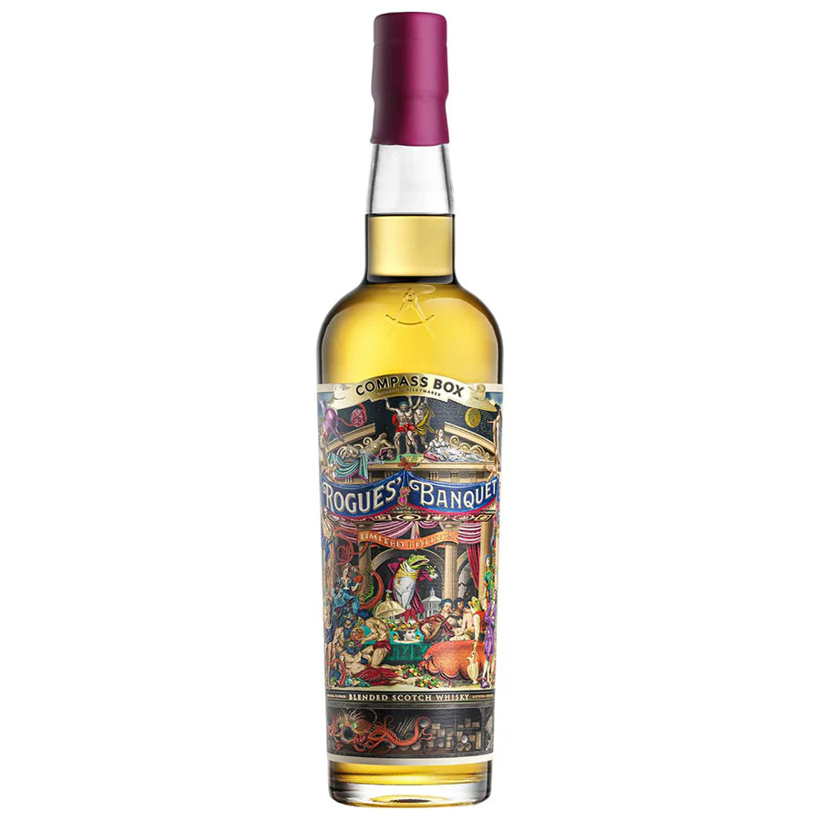 Compass Box Rogues Banquet bottle in the white background