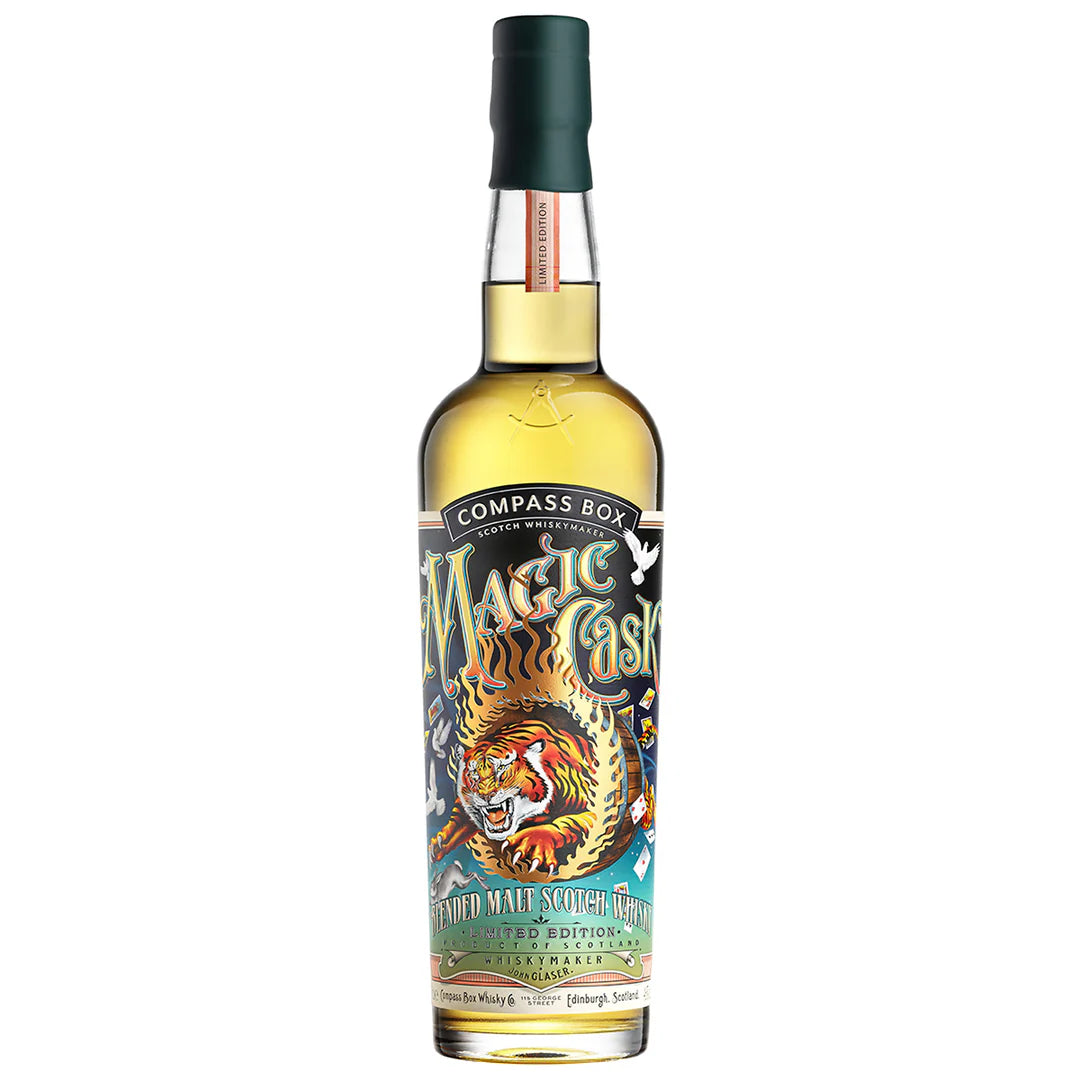 Compass box Magic Cask bottle in the white background