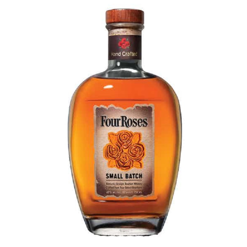 Four Roses Small Batch Bourbon Bottle in the White Background