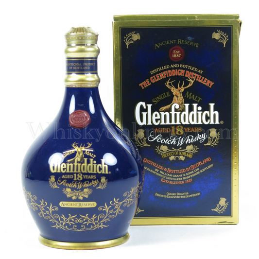 Glenfiddich 18 Year Old Ancient Reserve Blue Decanter 