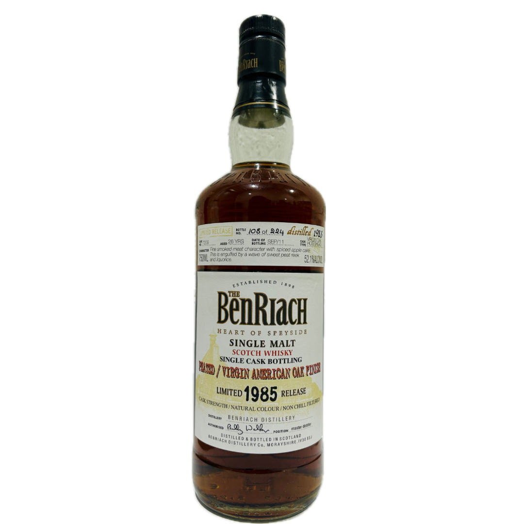 Benriach 1985 Single Cask Peated Virgin Oak 26 Year Old