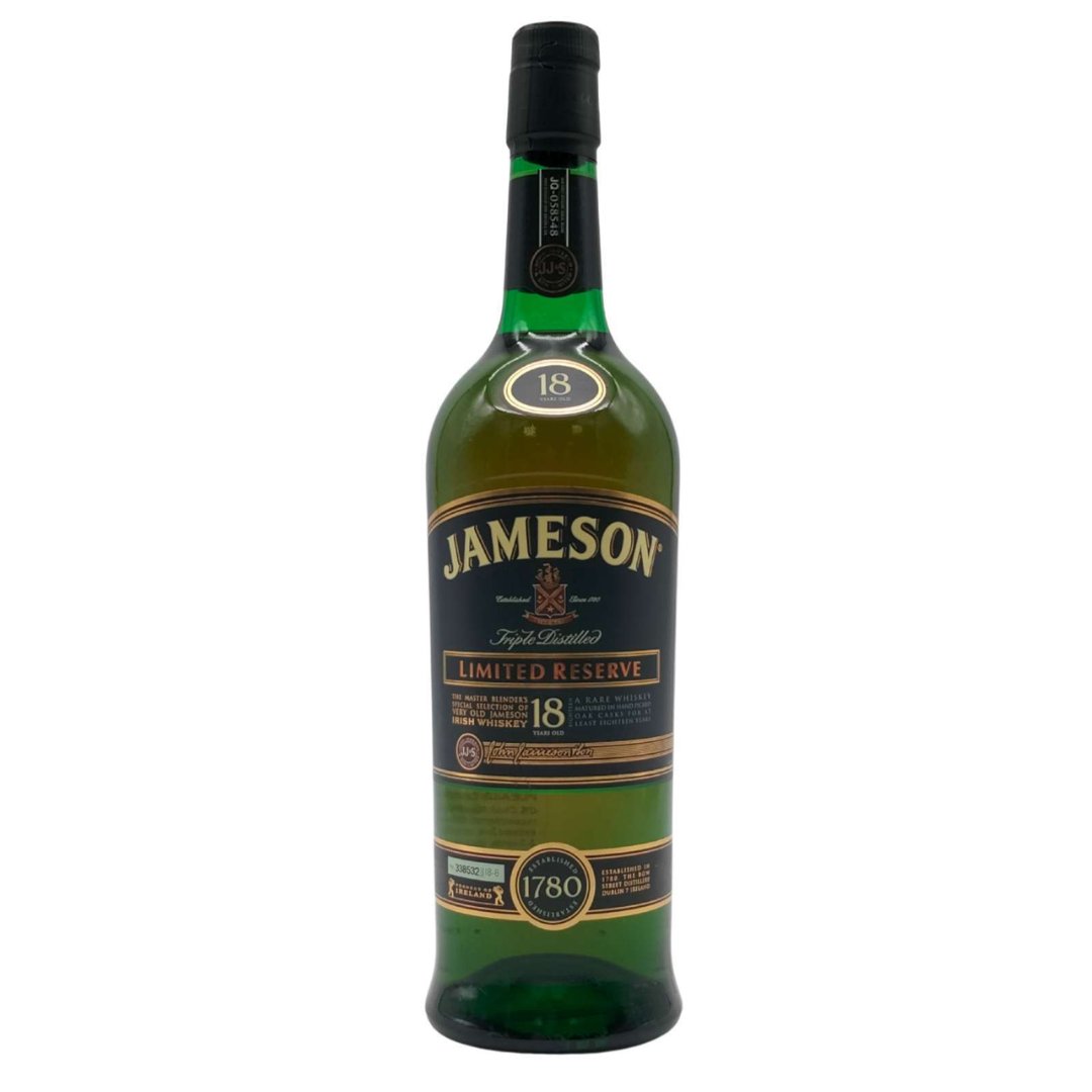 Jameson 18 limited reserve bottle on the white background.