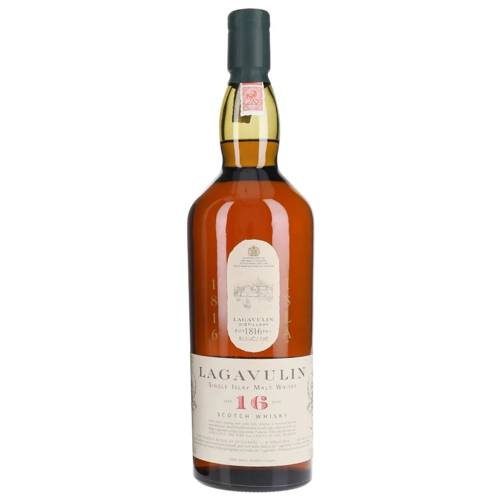 Lagavulin 16 Year Old Scotch whisky bottle in the white background