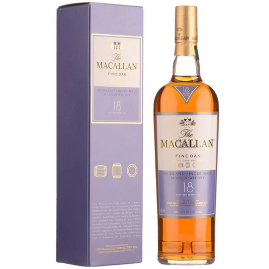 Macallan Fine Oak 18 Year Old Single Malt Whisky