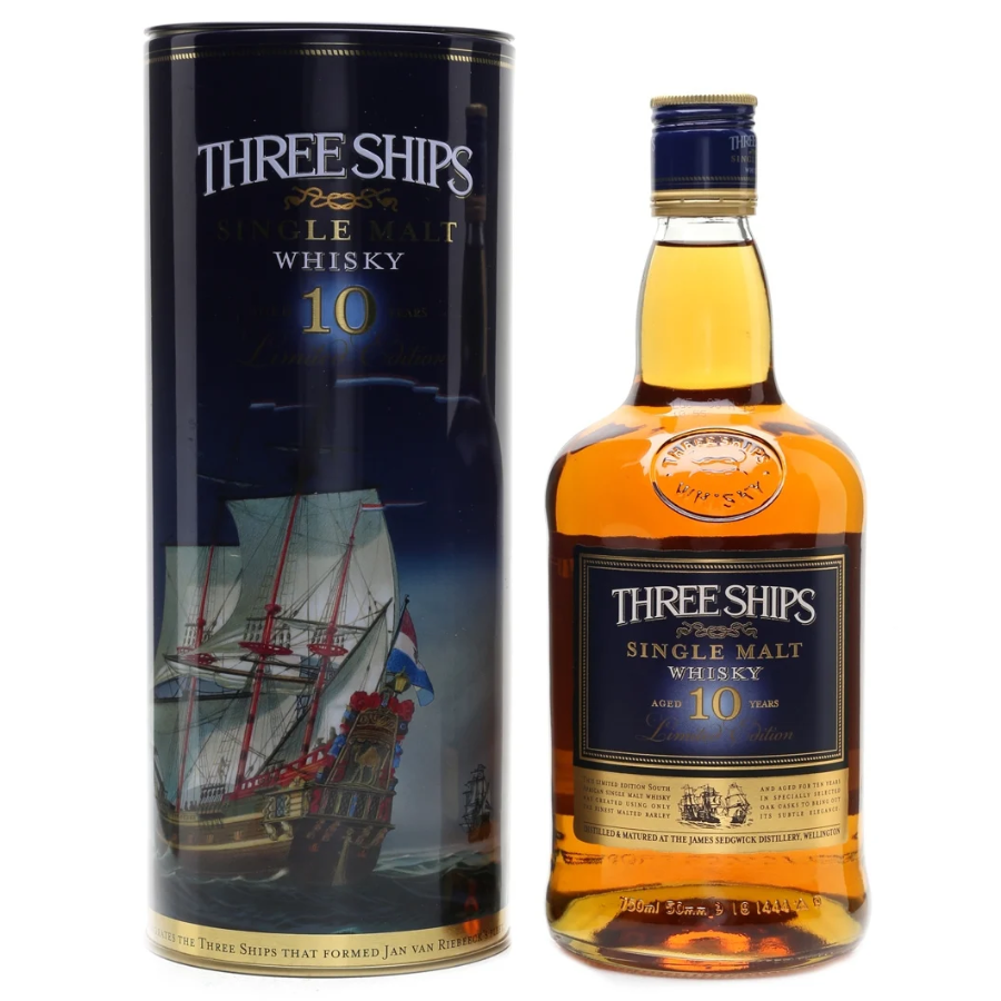 Three Ships 10 Years Jan van Riebeeck Single Malt Whisky – The Whisky ...