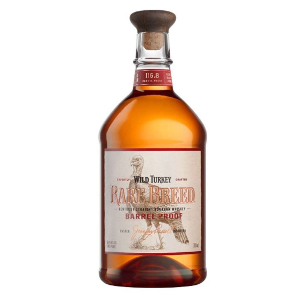 Wild Turkey Rare Breed Barrel Proof Bottle on a white background
