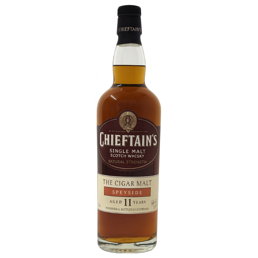 Chieftain's Single Malt Scotch Whisky bottle on a white background