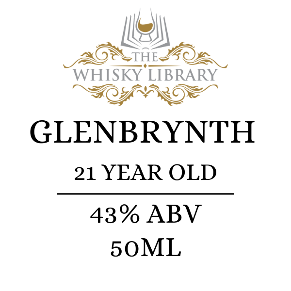 Glenbrynth whisky label from The Whisky Library on a white background