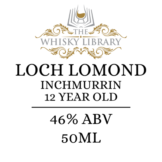 Loch Lomond Inchmurrin whisky label with branding and product details on a white background