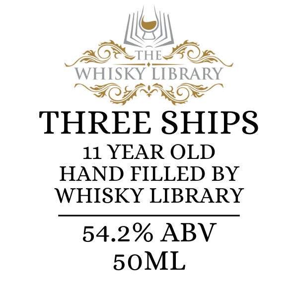 Three Ships 11 Year Old Ex-Acacie Hand Filled Bottled by The Whisky Library – 50ml Dram