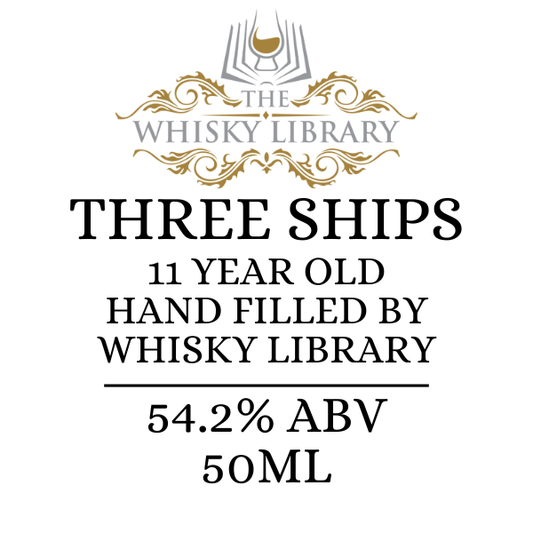 Three Ships 11 Year Old Ex-Acacie Hand Filled Bottled by The Whisky Library – 50ml Dram